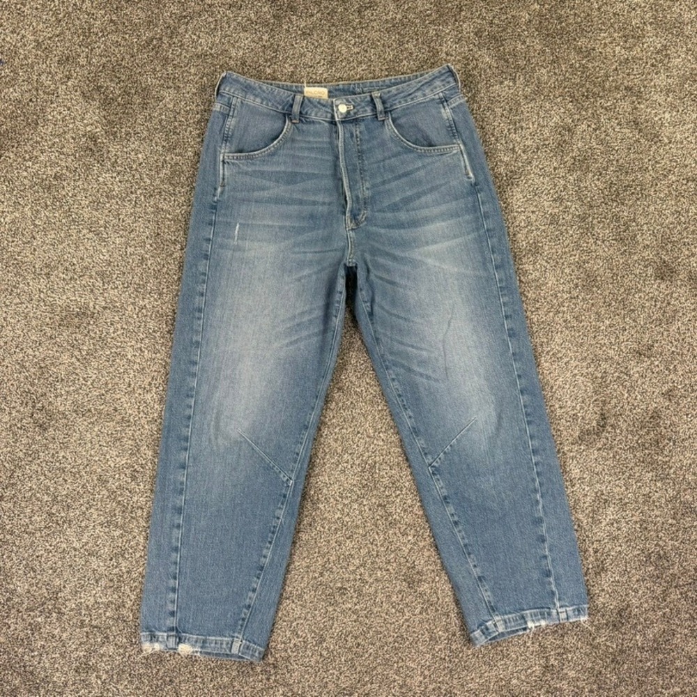Pilcro and the Letterpress High Rise Straight Leg Jeans Womens 31 Medium Wash